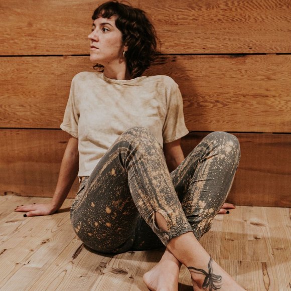 Elfarrow ✧Midnight✧ Dyed Cotton Stretch Leggings - Picture 10 of 10